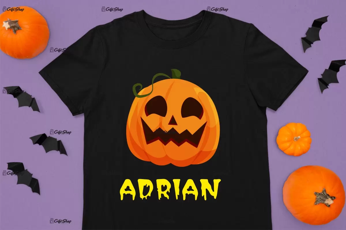 Pumpkin face cu nume , tricou cu mesaj c