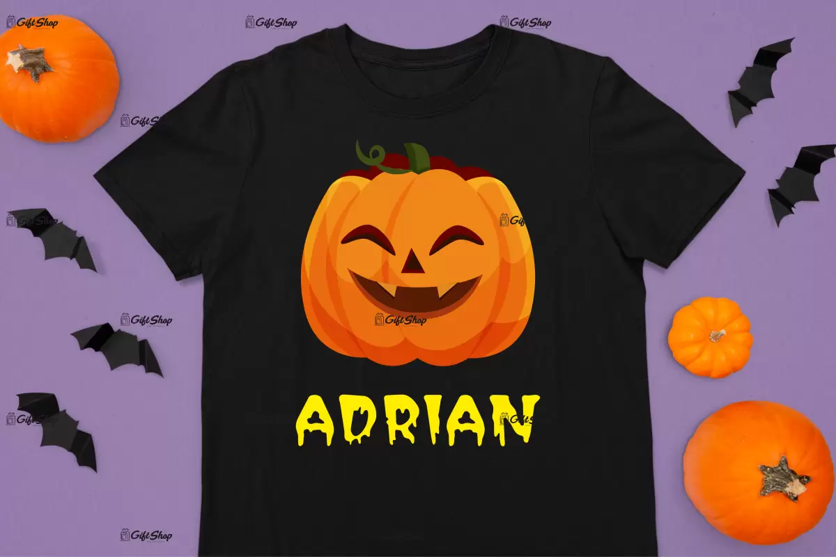 Pumpkin face cu nume , tricou cu mesaj e