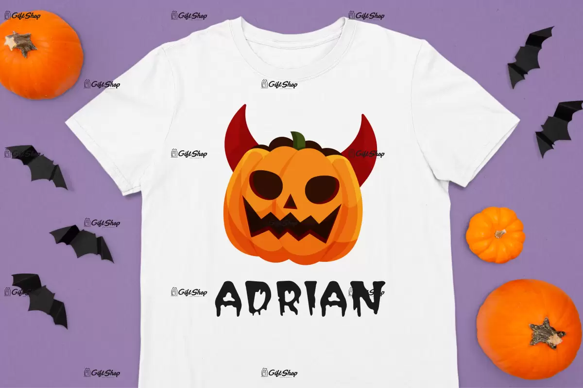 Pumpkin face cu nume , tricou cu mesaj f