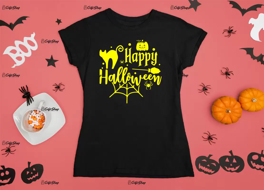 Happy halloween, tricou cu mesaj a