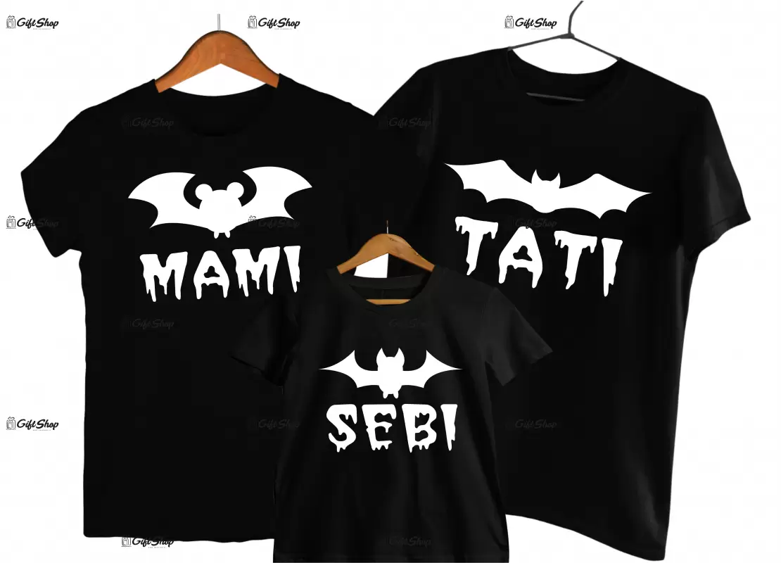 Bat mami tati  - set 3 tricouri personalizate