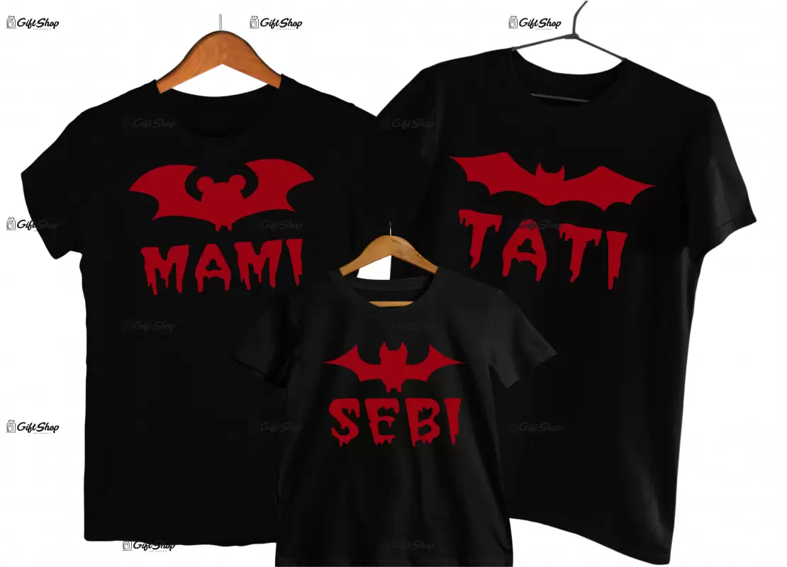 Bat mami tati  - set 3 tricouri personalizate