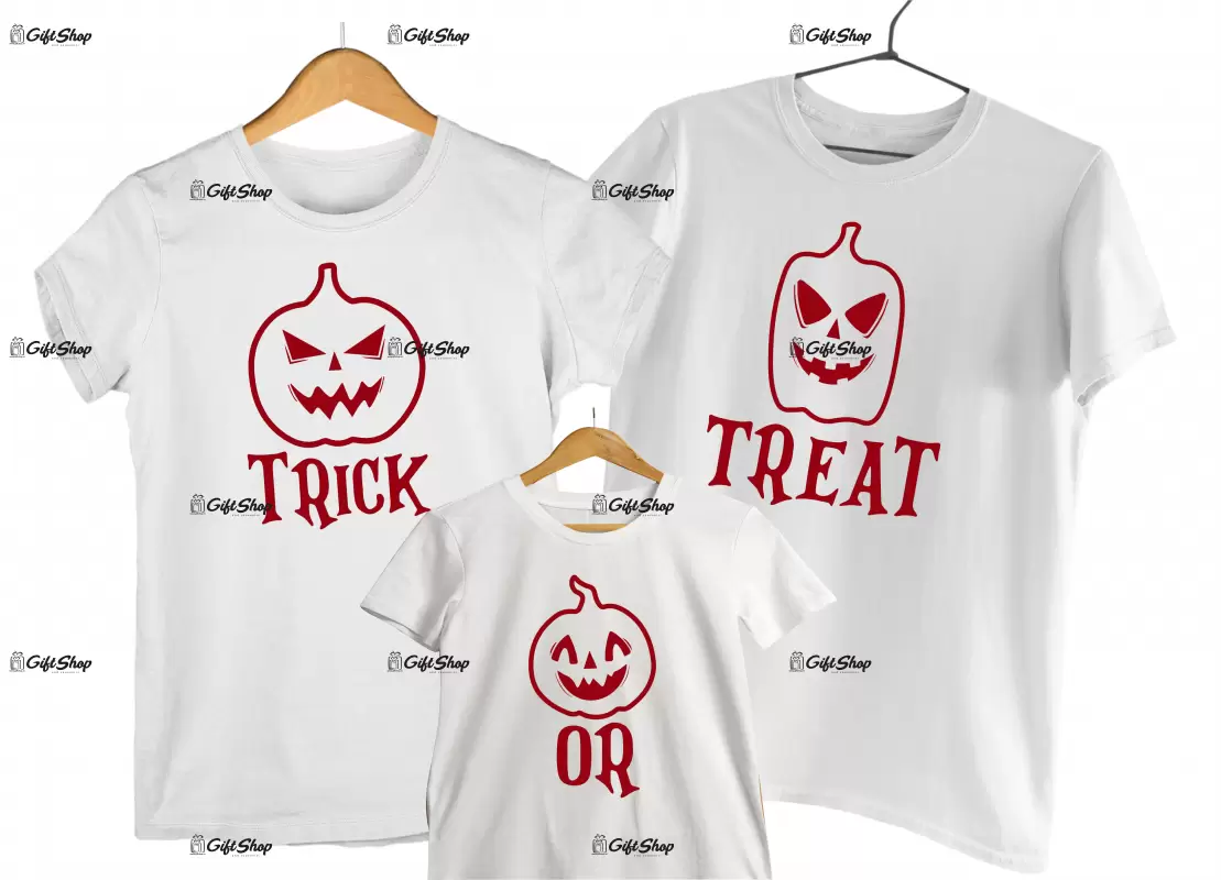 Trick or treat  - set 3 tricouri personalizate.