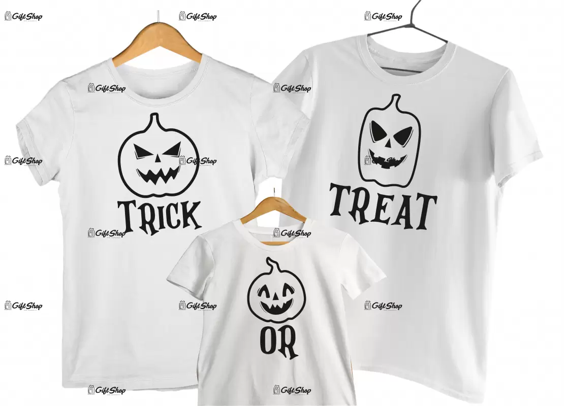 Trick or treat  - set 3 tricouri personalizate.