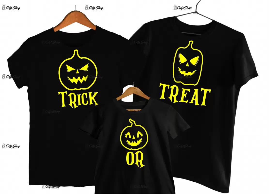 Trick or treat  - set 3 tricouri personalizate.