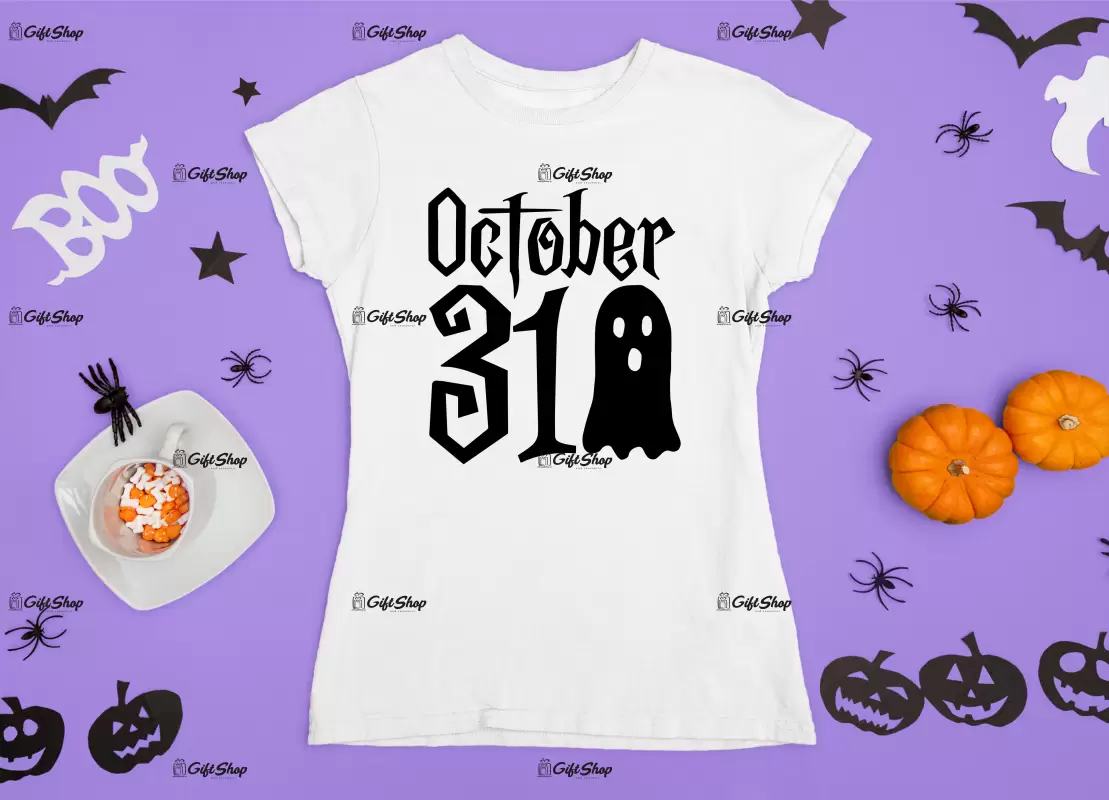 October 31, tricou cu mesaj