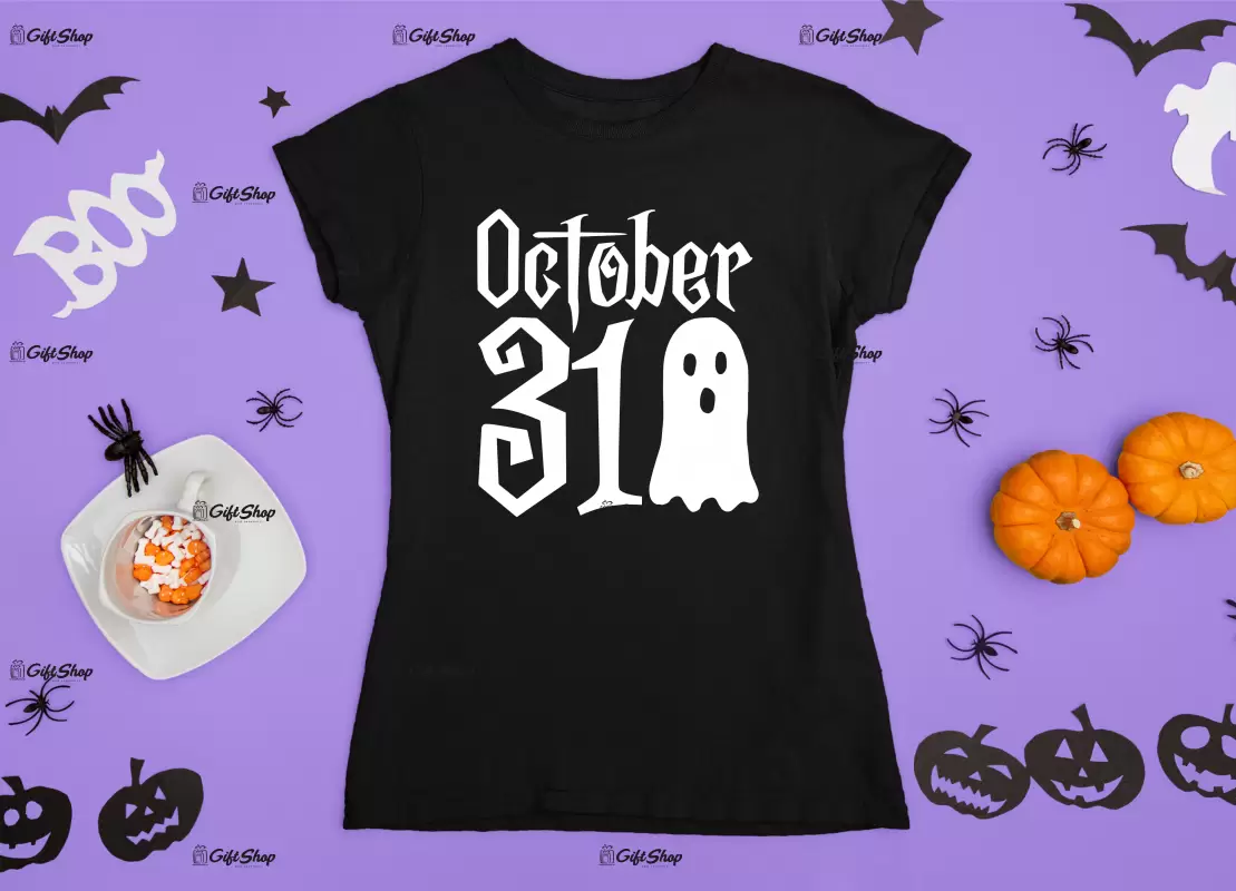 October 31, tricou cu mesaj