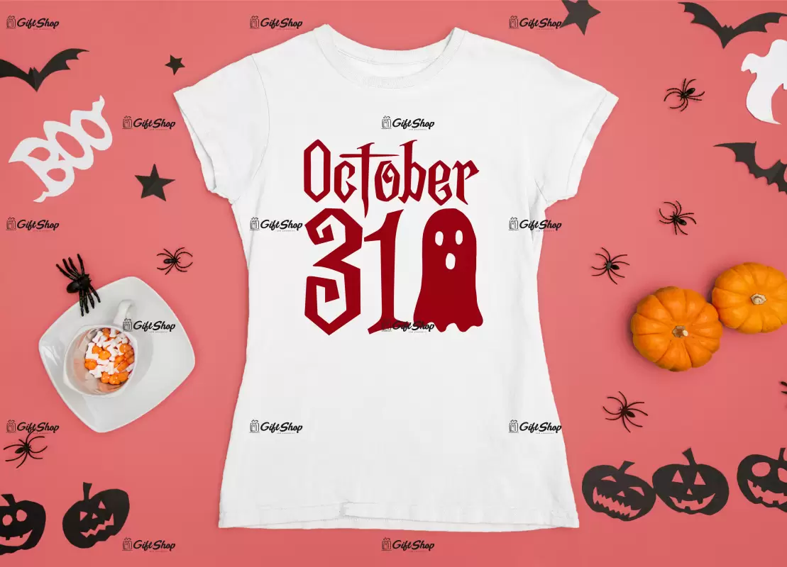 October 31, tricou cu mesaj