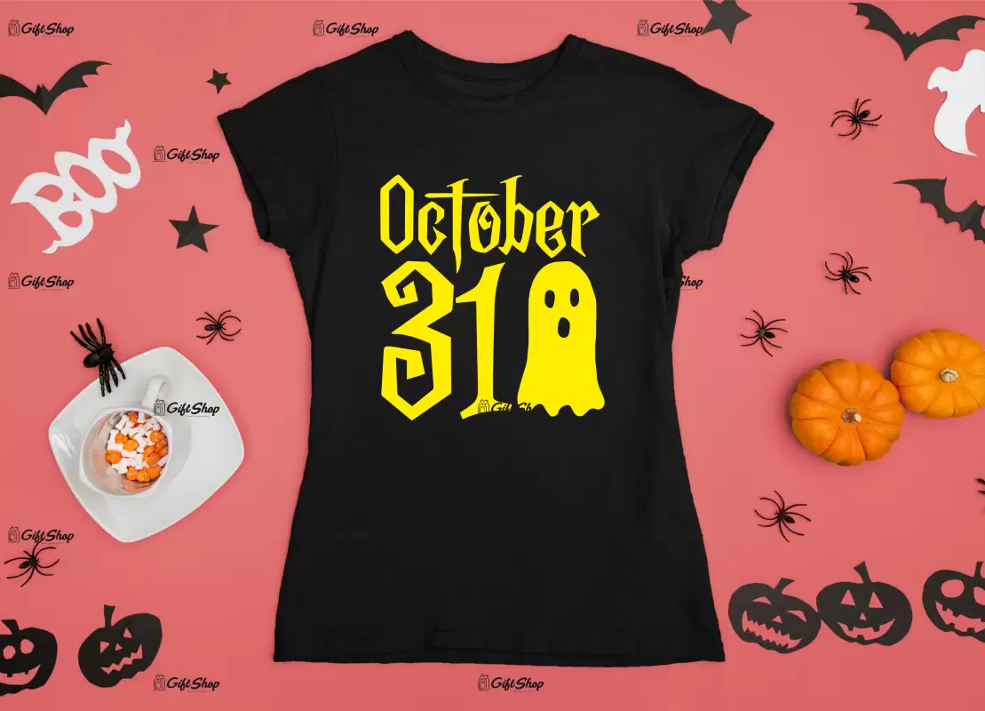October 31, tricou cu mesaj