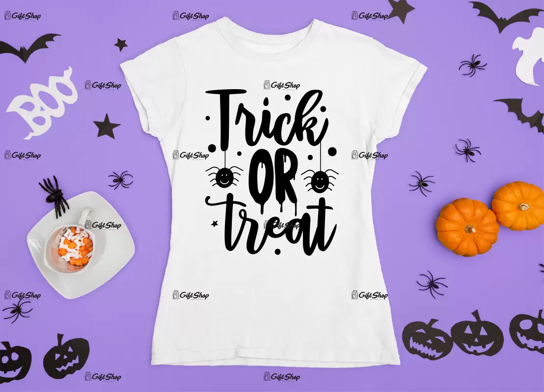 Trick or treat, tricou cu mesaj...