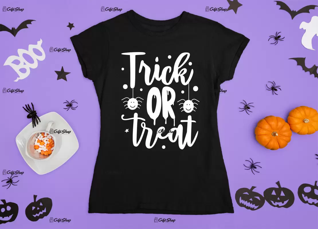 Trick or treat, tricou cu mesaj...