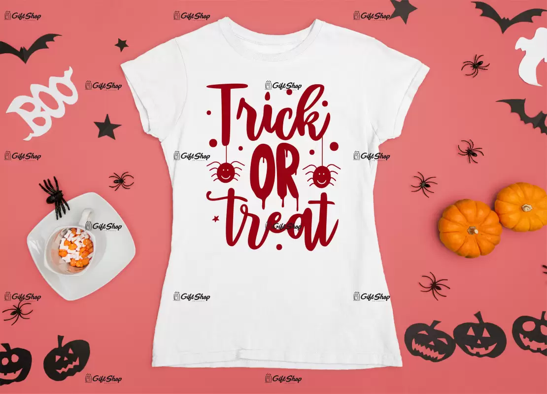 Trick or treat, tricou cu mesaj...