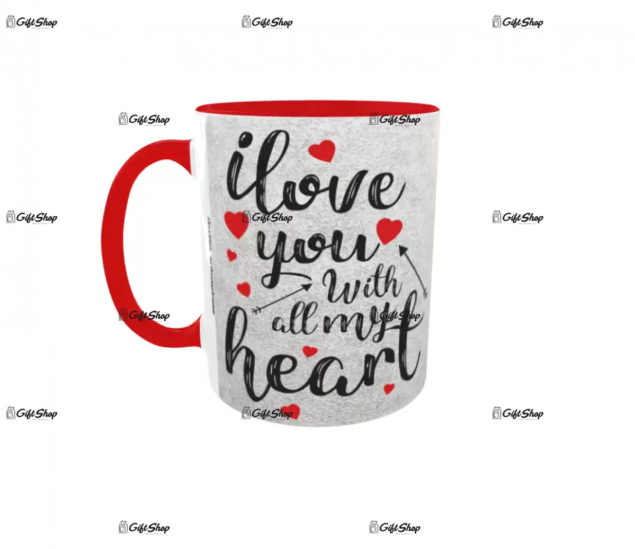 I love you with all my heart, cana ceramica, 330ml,