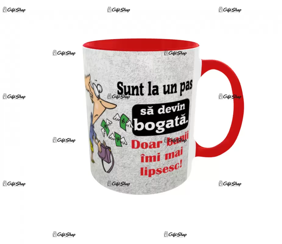 Sunt la un pas sa devin bogata, cana ceramica, 330ml, cgs1173