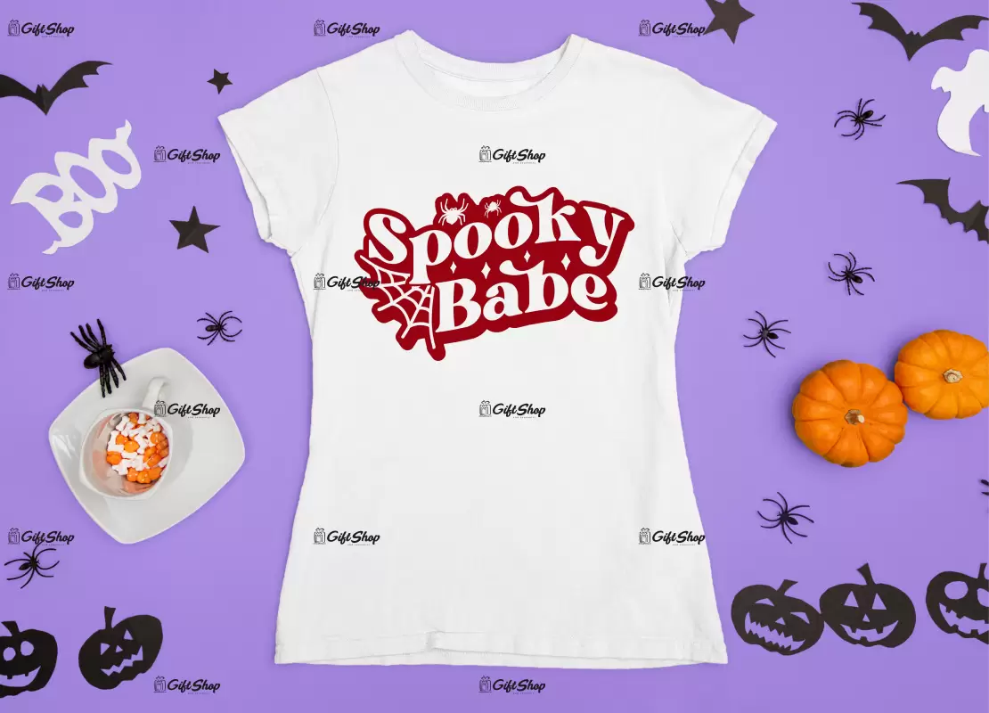 Spooky babe, tricou cu mesaj