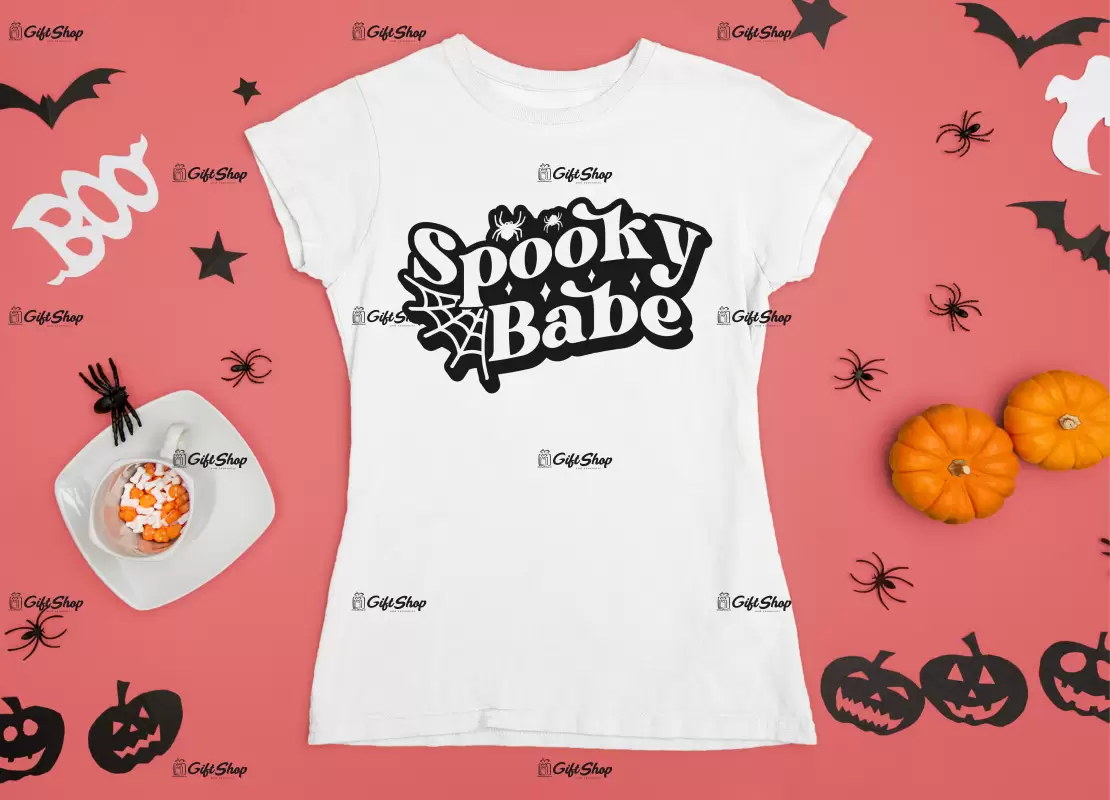 Spooky babe, tricou cu mesaj