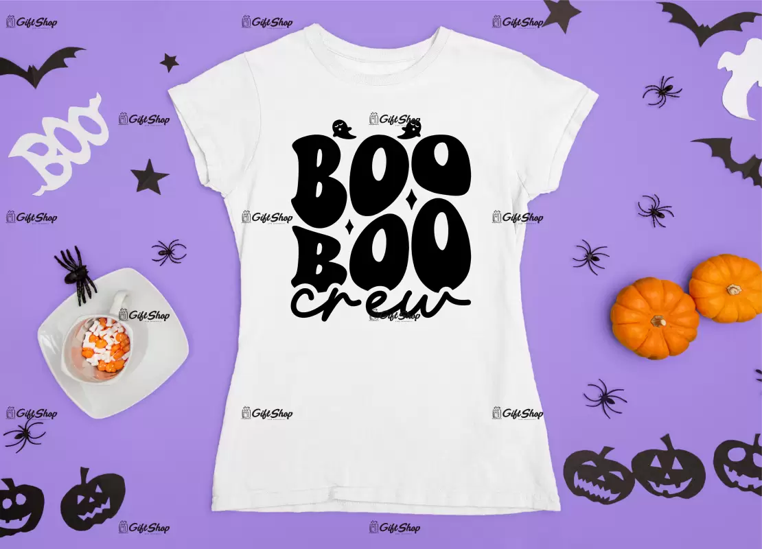 Boo crew, tricou cu mesaj