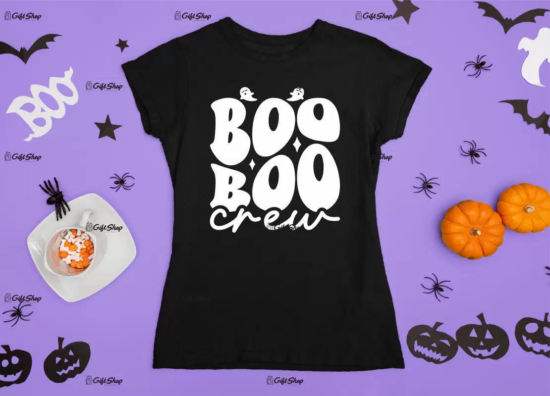 Boo crew, tricou cu mesaj