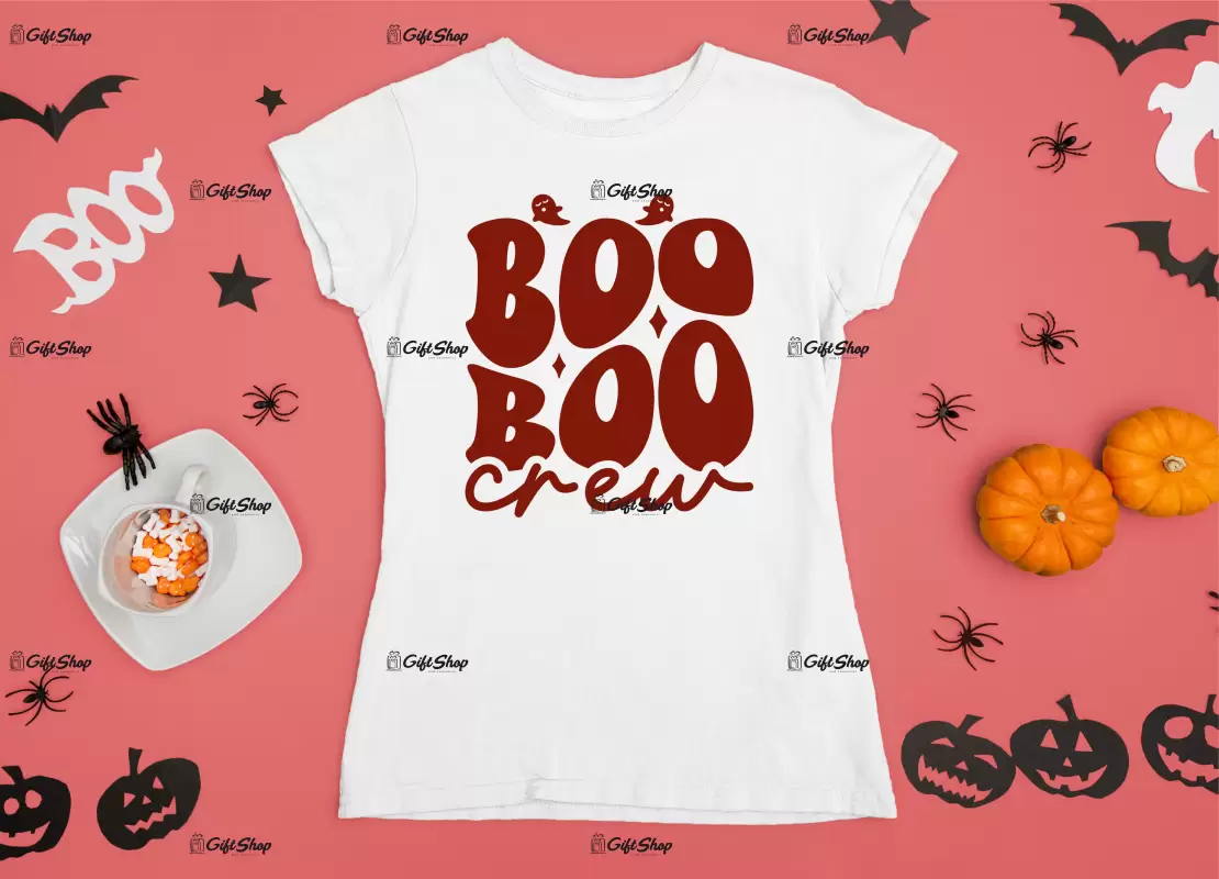 Boo crew, tricou cu mesaj