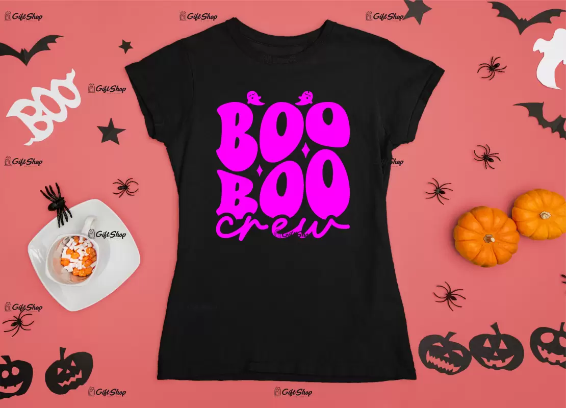 Boo crew, tricou cu mesaj