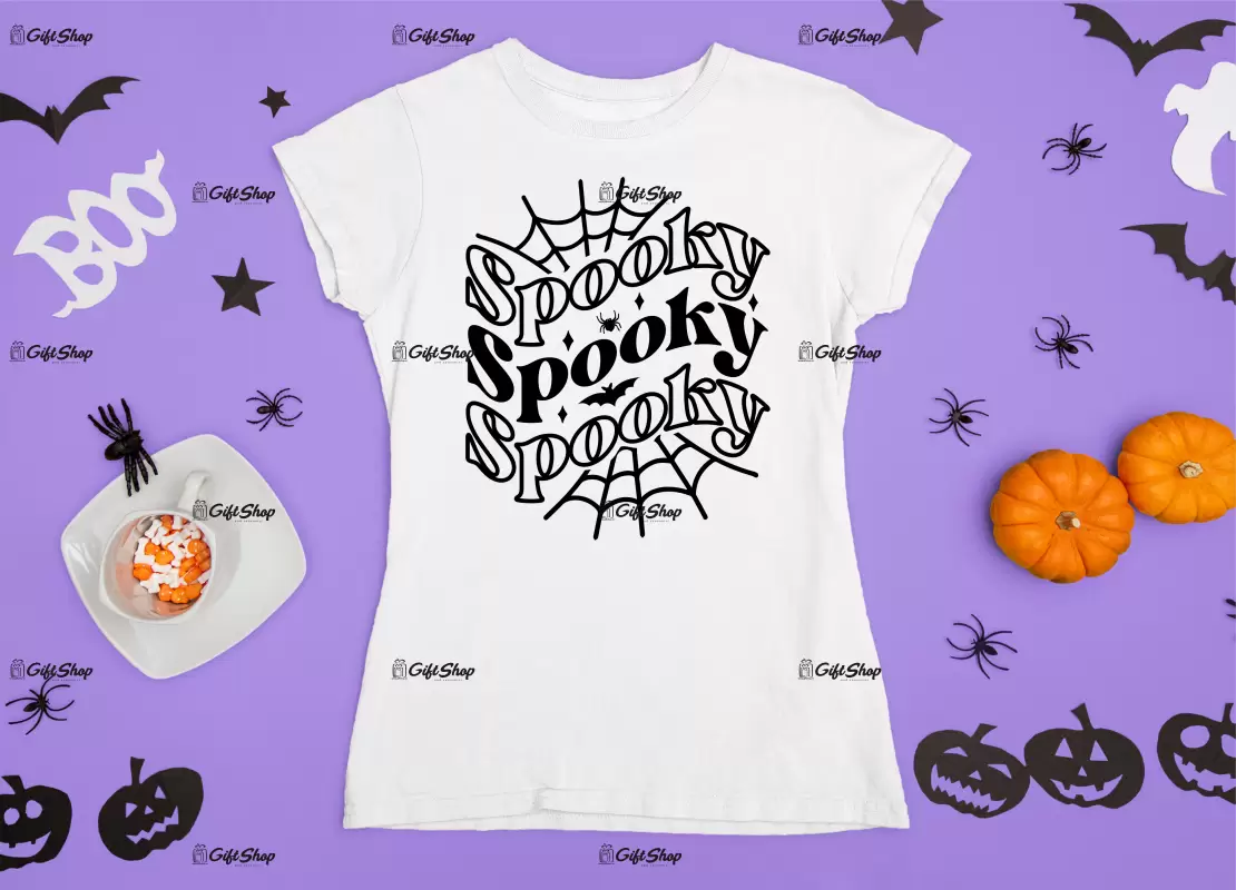 Spooky, tricou cu mesaj.