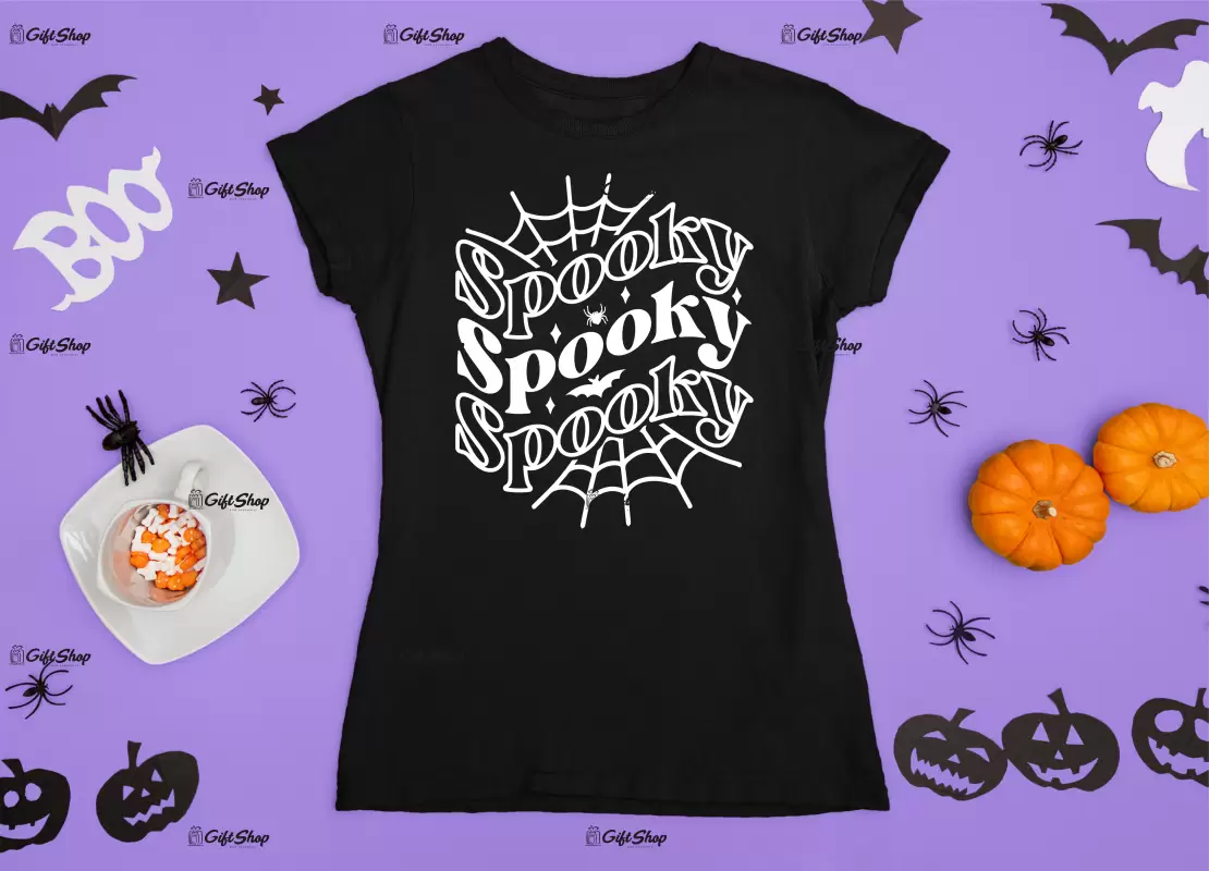 Spooky, tricou cu mesaj.