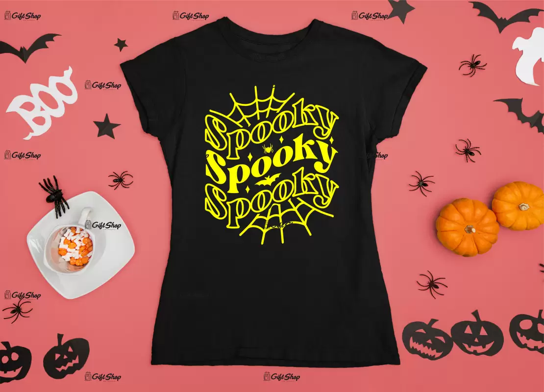 Spooky, tricou cu mesaj.