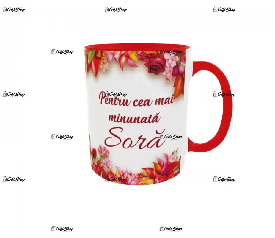 Pentru cea mai minunata sora, cana ceramica, 330ml, cgs1184