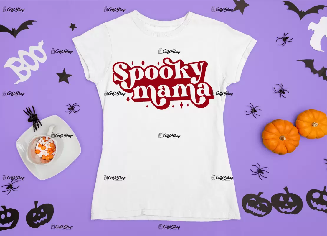Spooky mama, tricou cu mesaj.