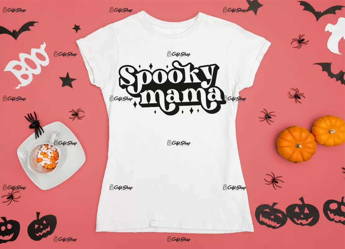 Spooky mama, tricou cu mesaj.