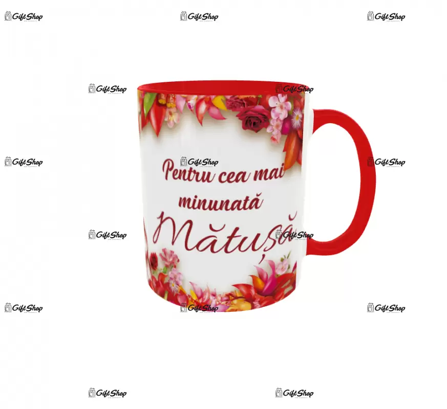 Pentru cea mai minunata matusa, cana ceramica, 330ml,