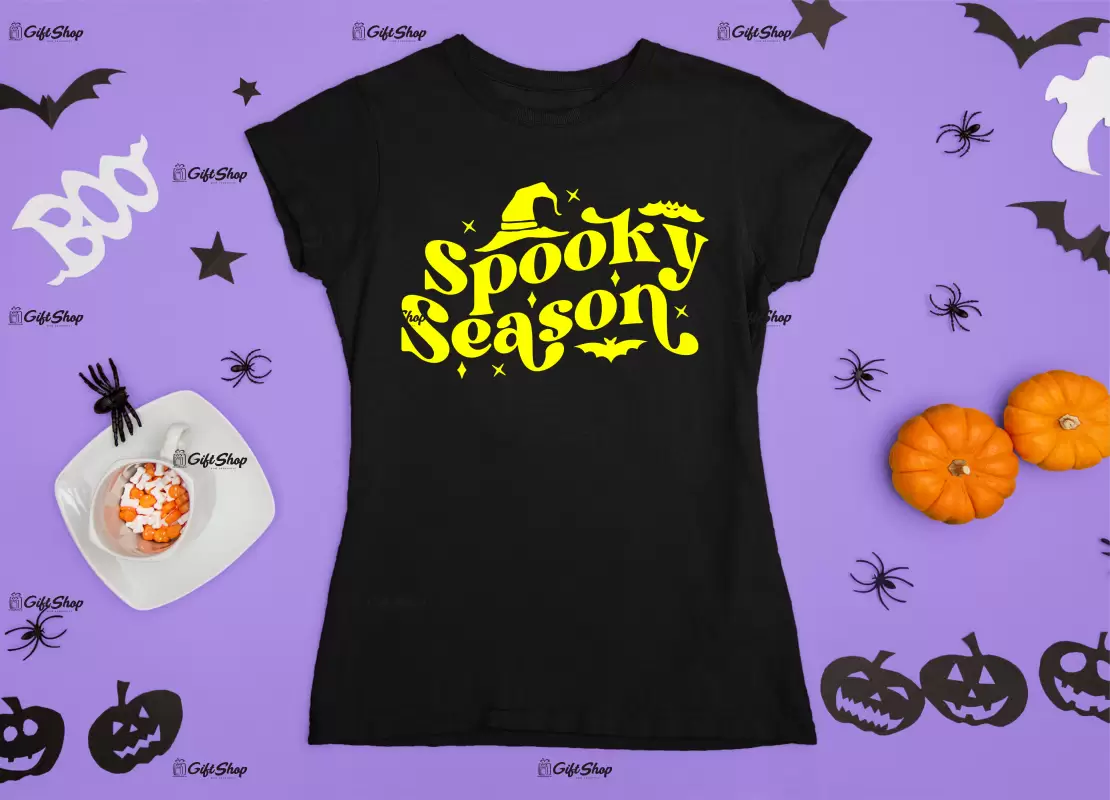 Spooky season, tricou cu mesaj