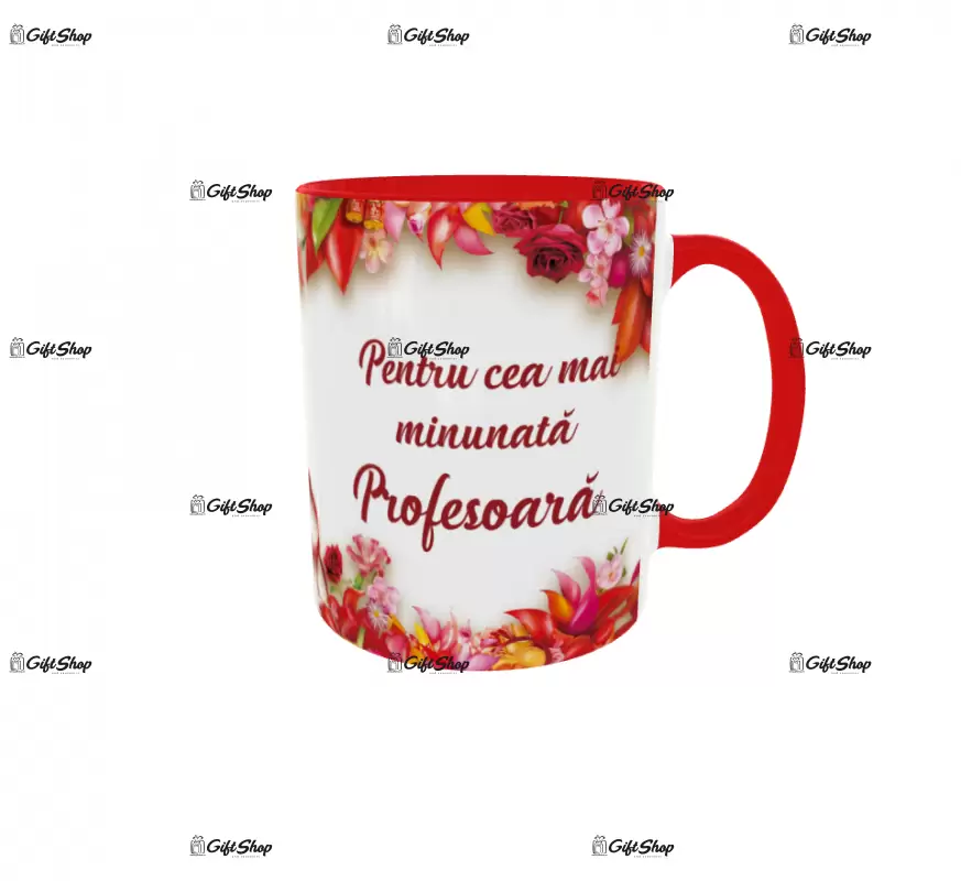 Pentru cea mai minunata profesoara, cana ceramica, 330ml, cgs1193