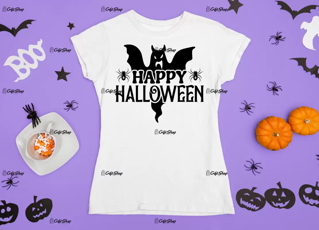 Happy halloween, tricou cu mesaj a.