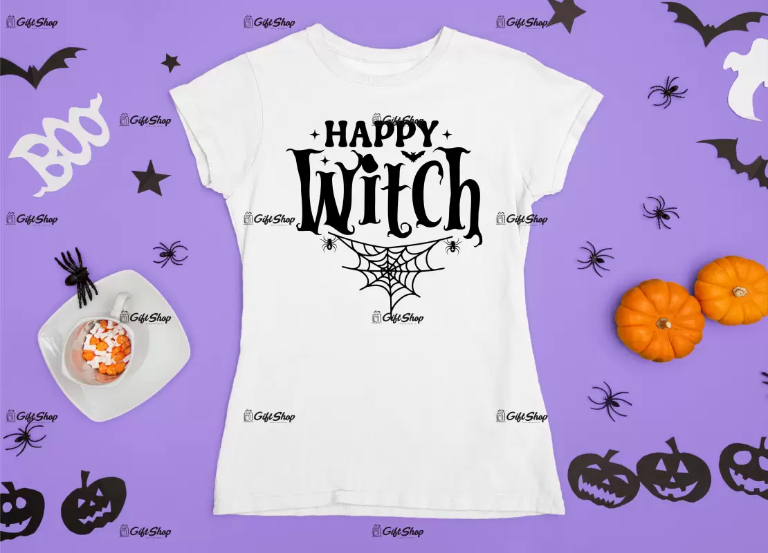 Happy witch, tricou cu mesaj