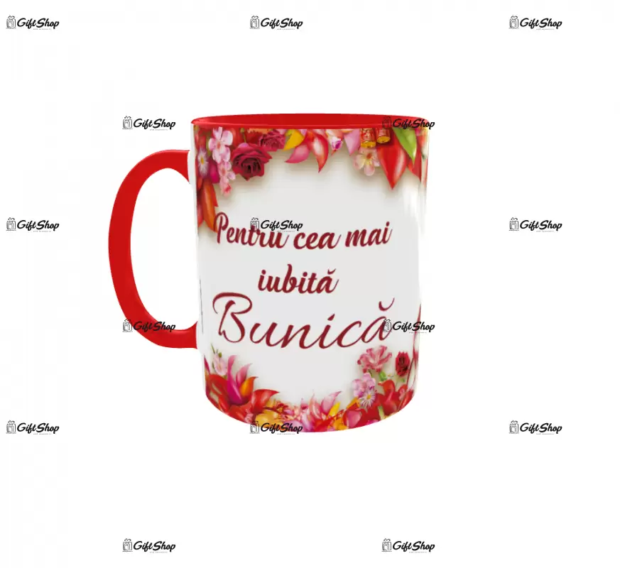 Pentru cea mai iubita bunica, cana ceramica, 330ml, cgs1197