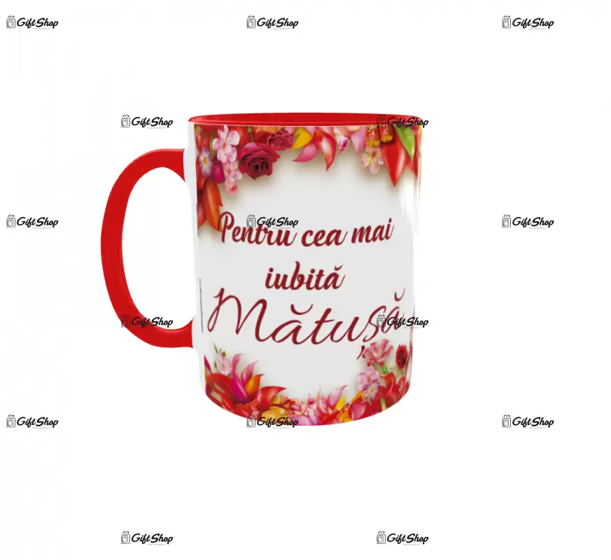 Pentru cea mai iubita matusa, cana ceramica, 330ml, cgs1200