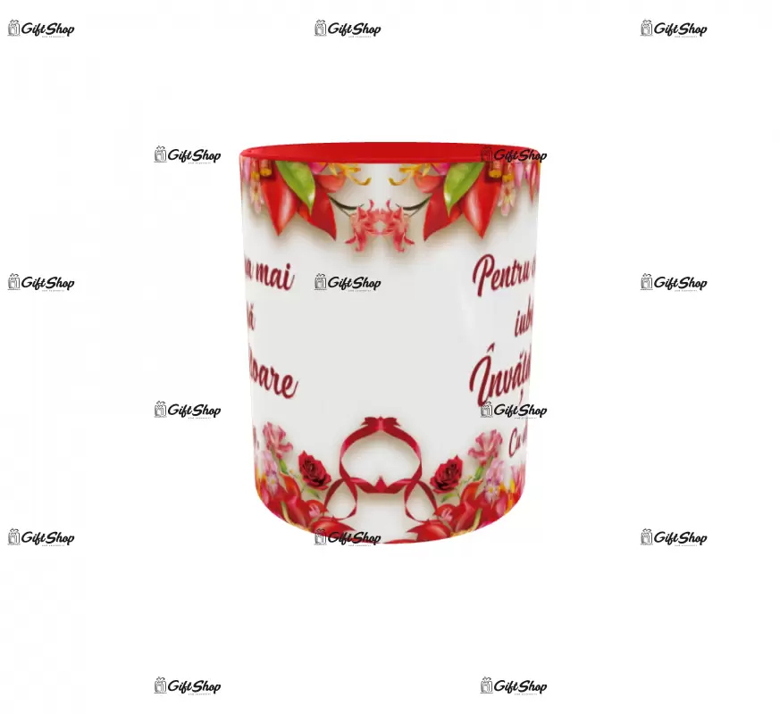Pentru cea mai iubita invatatoare, cana ceramica, 330ml, cgs1206