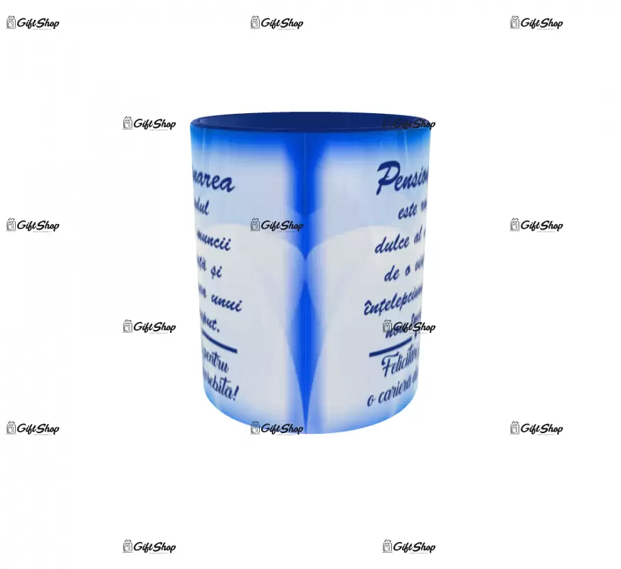 Pensionarea este rodul muncii, cana ceramica, 330ml, cgs1210b