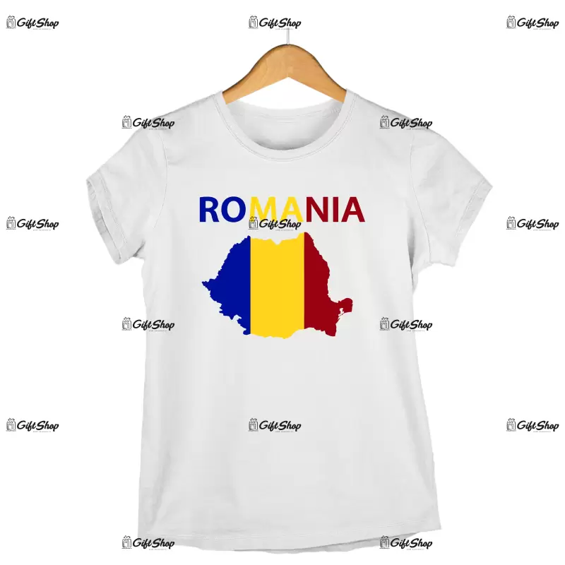 Romania harta , tricou cu mesaj