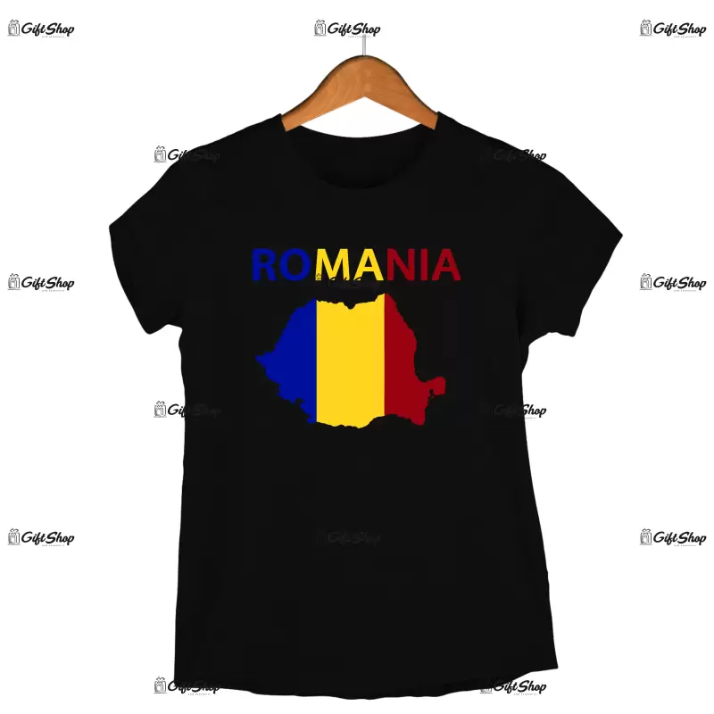 Romania harta , tricou cu mesaj
