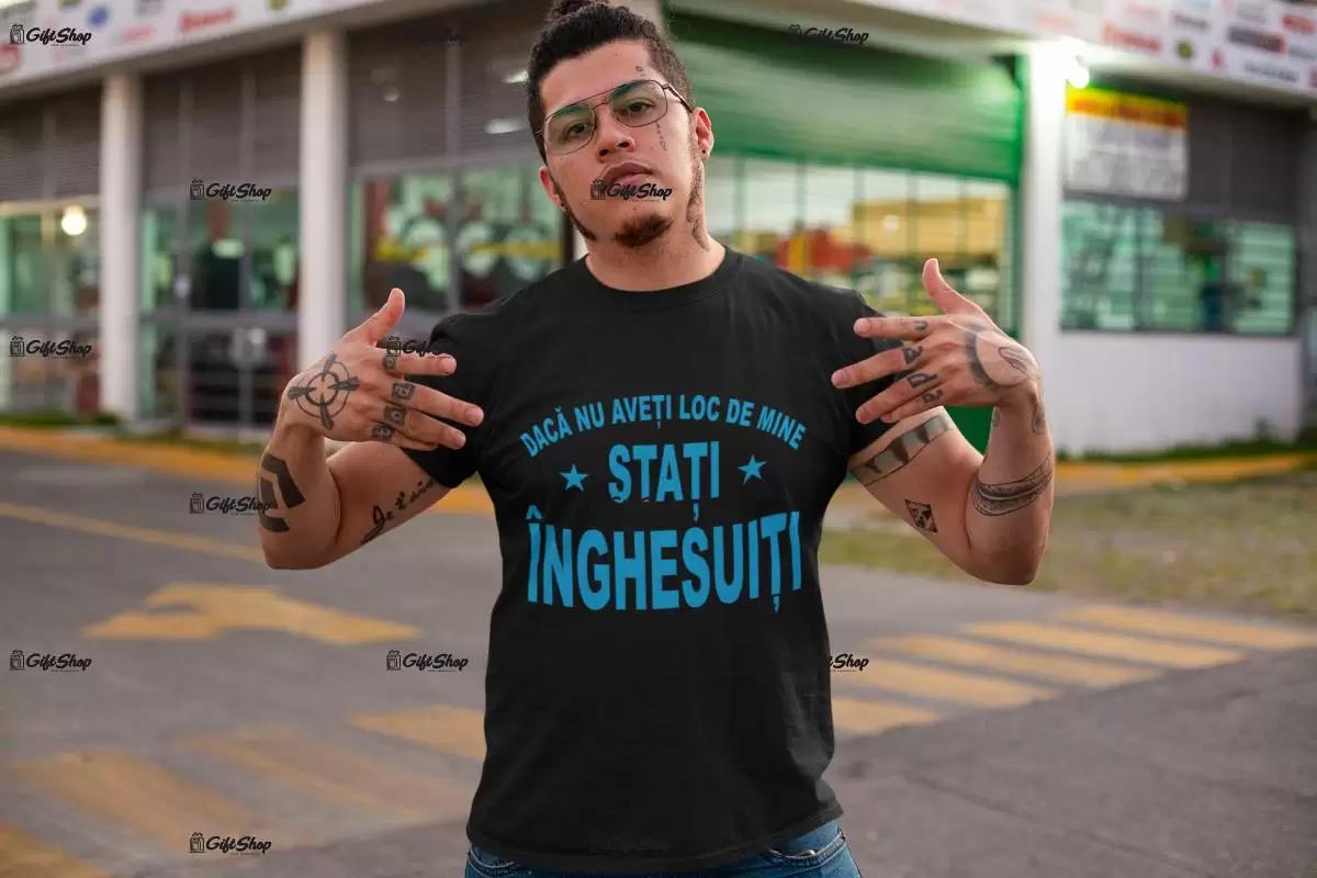 Stati inghesuiti, tricou cu mesaj b