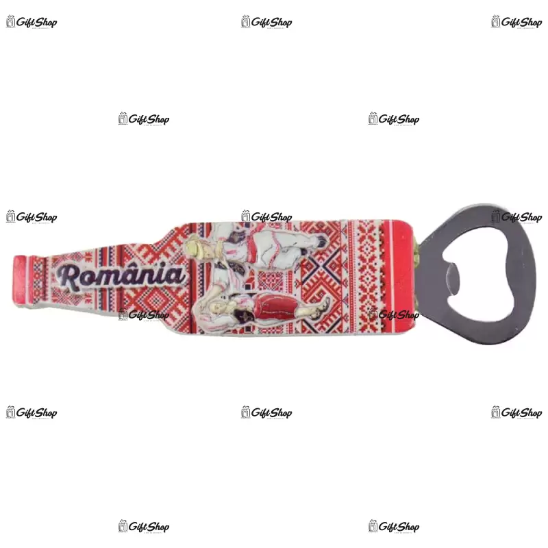 Magnet pentru frigider realizat din rasina cu desfacator de sticle – design romania b