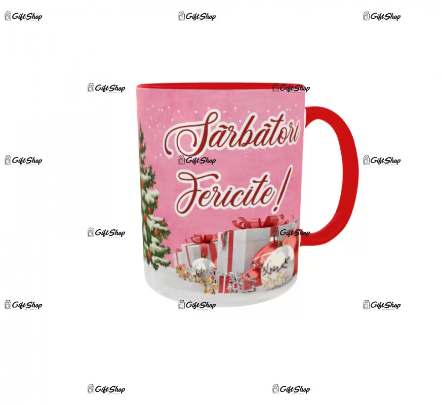 Sarbatori fericite!, cana ceramica, 330ml, cgs1234
