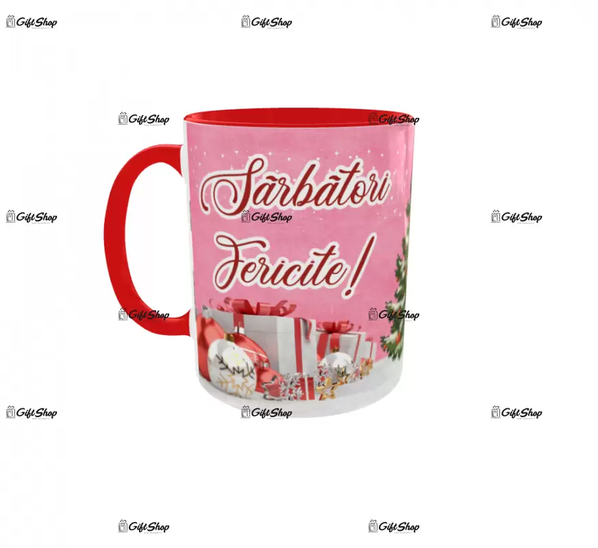 Sarbatori fericite!, cana ceramica, 330ml, cgs1234