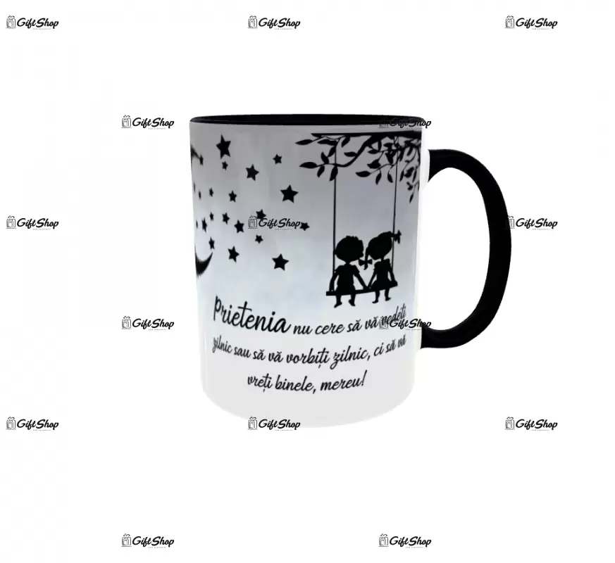 Prietenia nu cere sa va vedeti..., cana ceramica, 330ml, cgs1239c