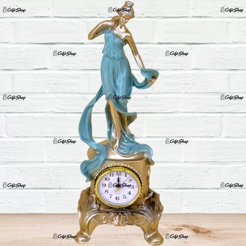 Statueta realizata din rasina cu ceas incorporat c