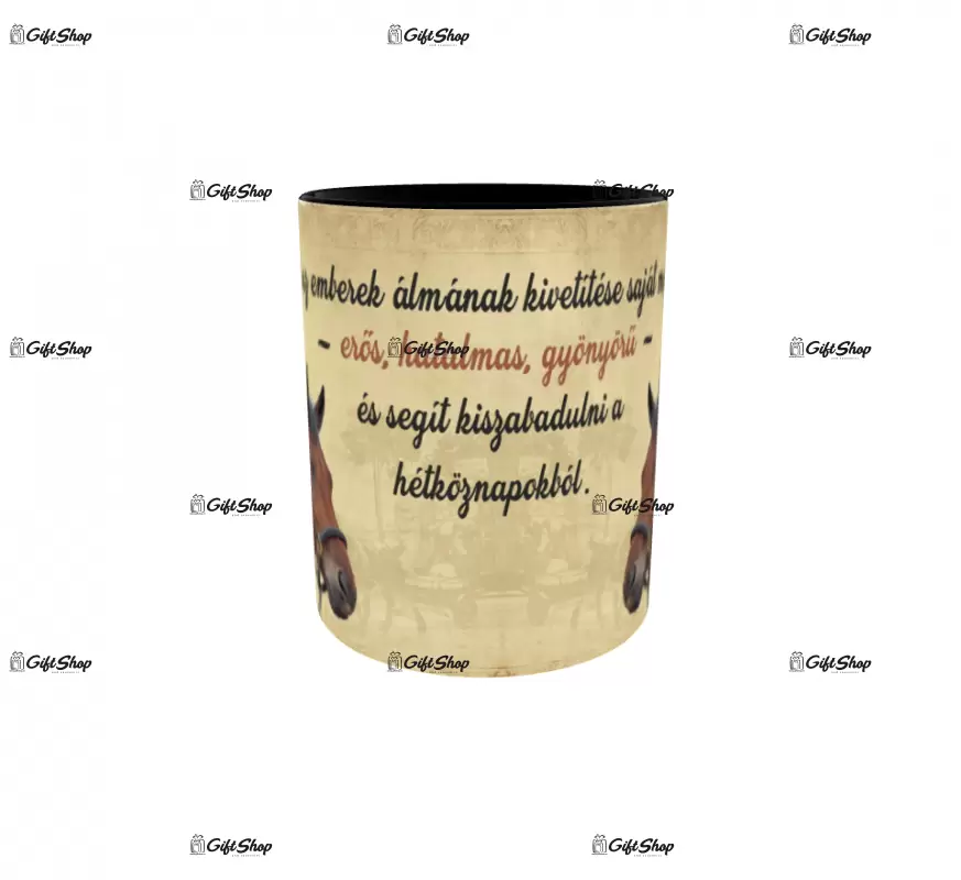 A ló az emberek álmának kivetítése..., cana ceramica, 330ml, cgs1293
