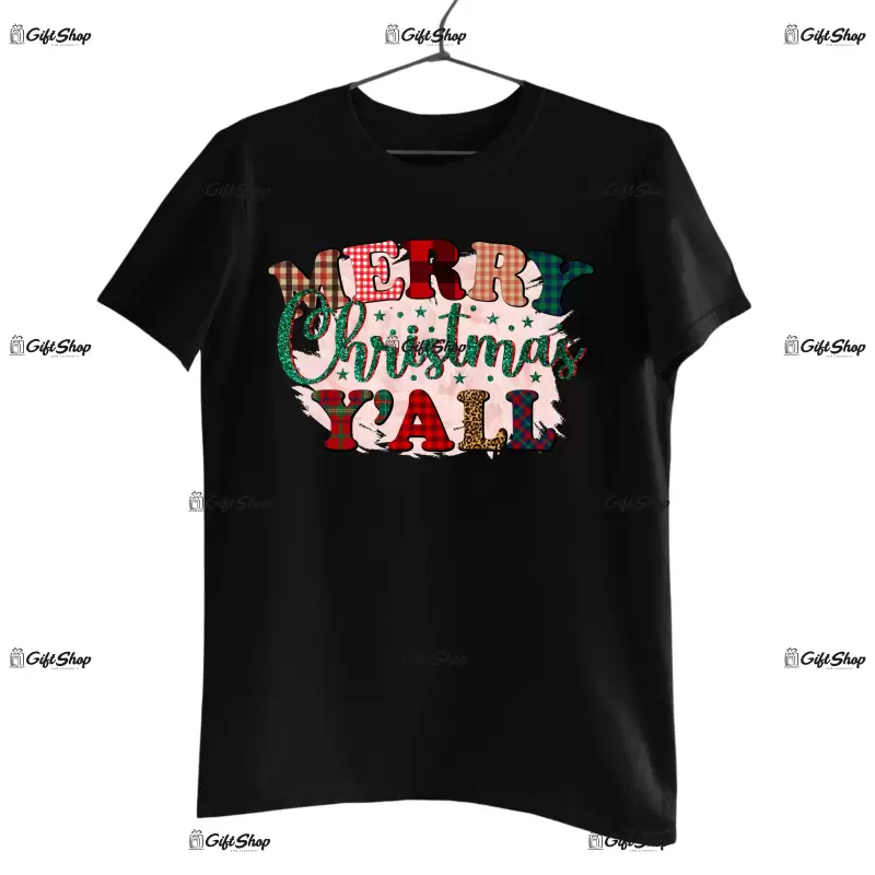 Merry christmas y`all  -   , tricou cu mesaj