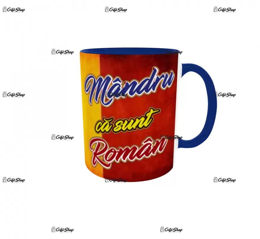 Mandru ca sunt roman, cana ceramica, 330ml, cgs1330